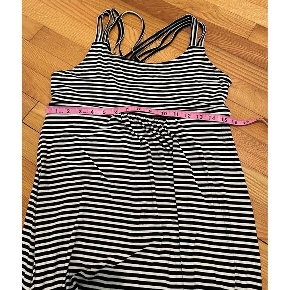 Calvin Klein Womens Black & White Striped Maxi Dress Size 10 Classic Euro Travel - Picture 11 of 13